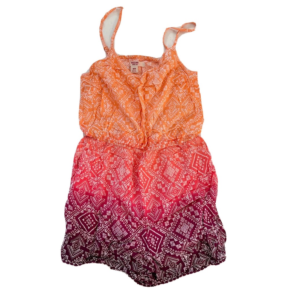 Mossimo Romper Womens Medium Supply Co. Orange Gradient Bohemian Orange Dress - Picture 2 of 9